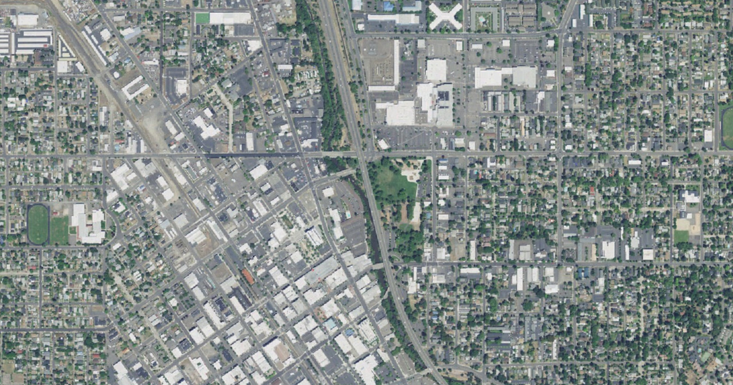 Aerial view of the AI data center in Medford site in Medford, OR