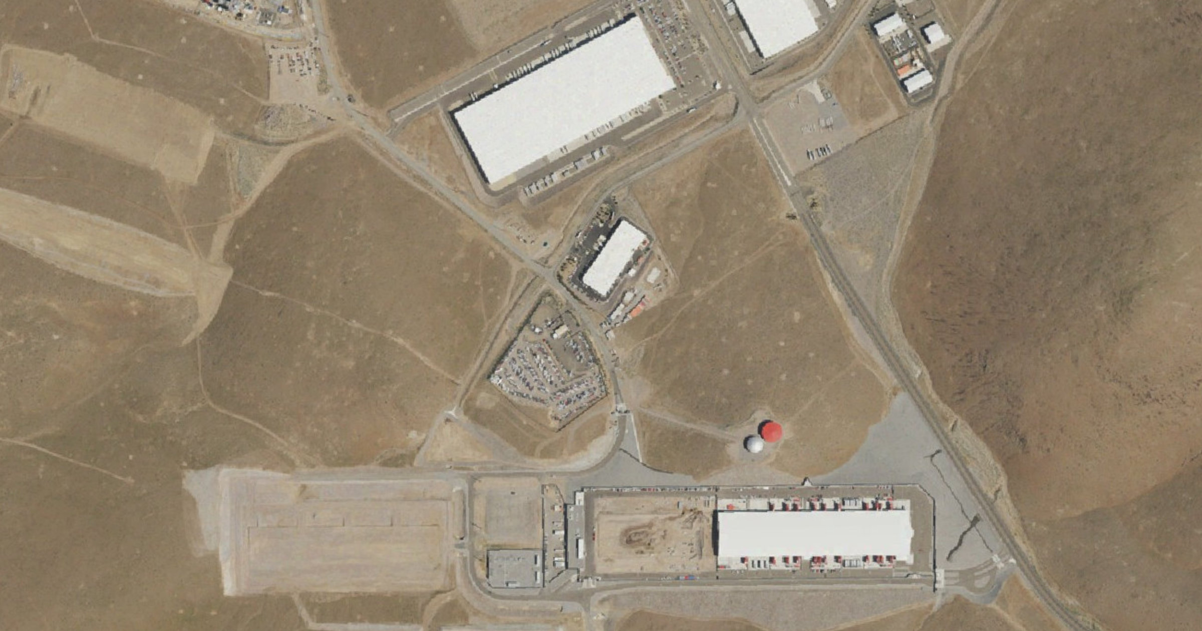 Aerial view of the Amazon Data Services Sparks data center (NV Energy large-load agreement) site in Sparks, NV