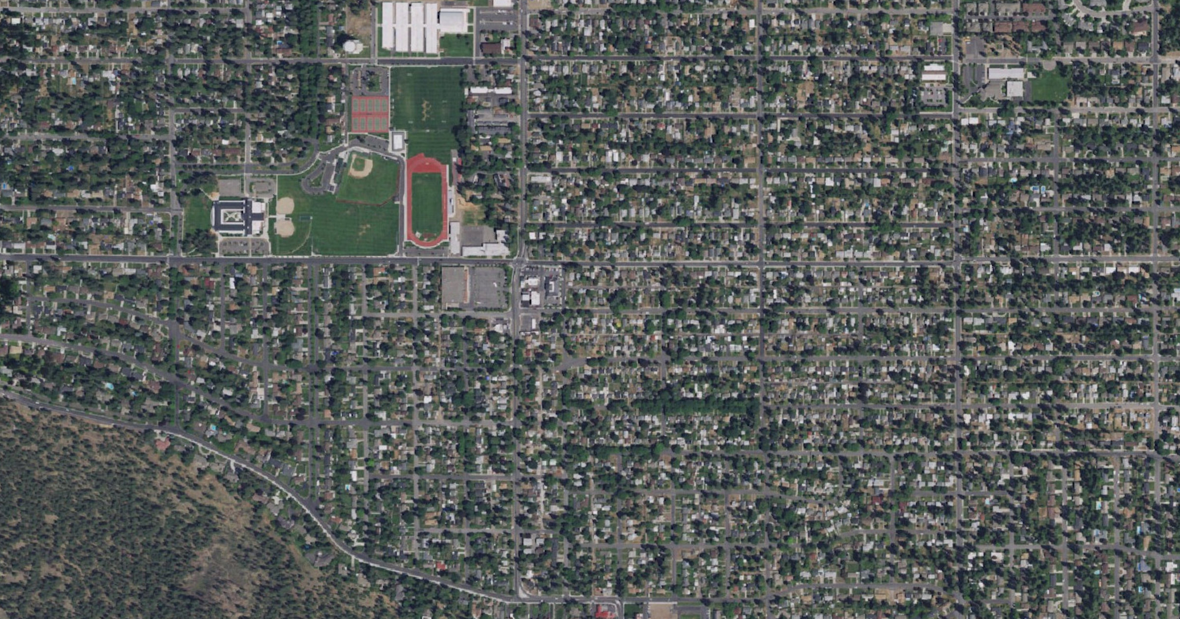 Aerial view of the Avista 500 MW data center customer (MOU, paused) site in Spokane County, WA
