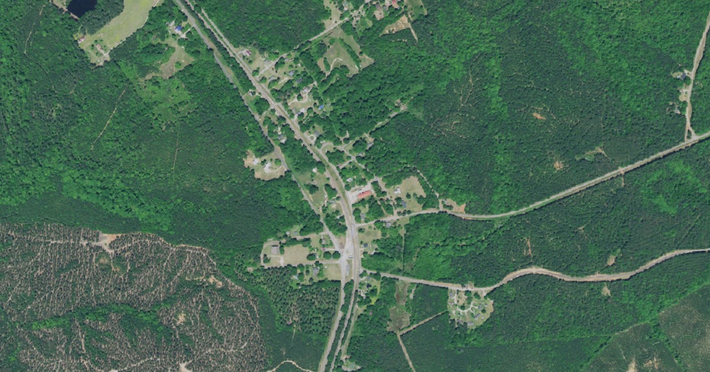 Aerial view of the Blackstock 210-acre data center-ready property site in Blackstock, SC