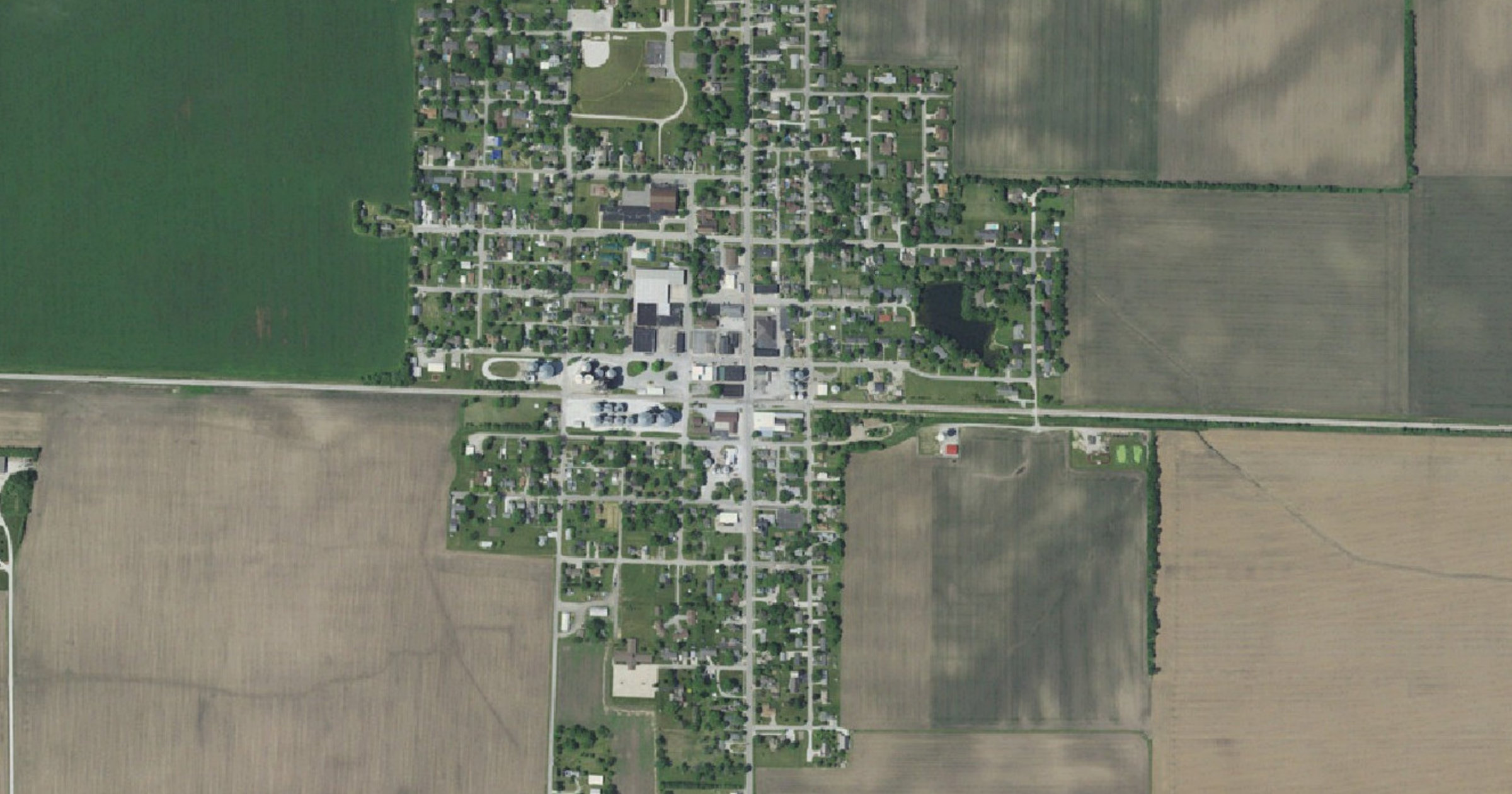 Aerial view of the Blue Ladder Wolcott Data Center Campus site in Wolcott, IN