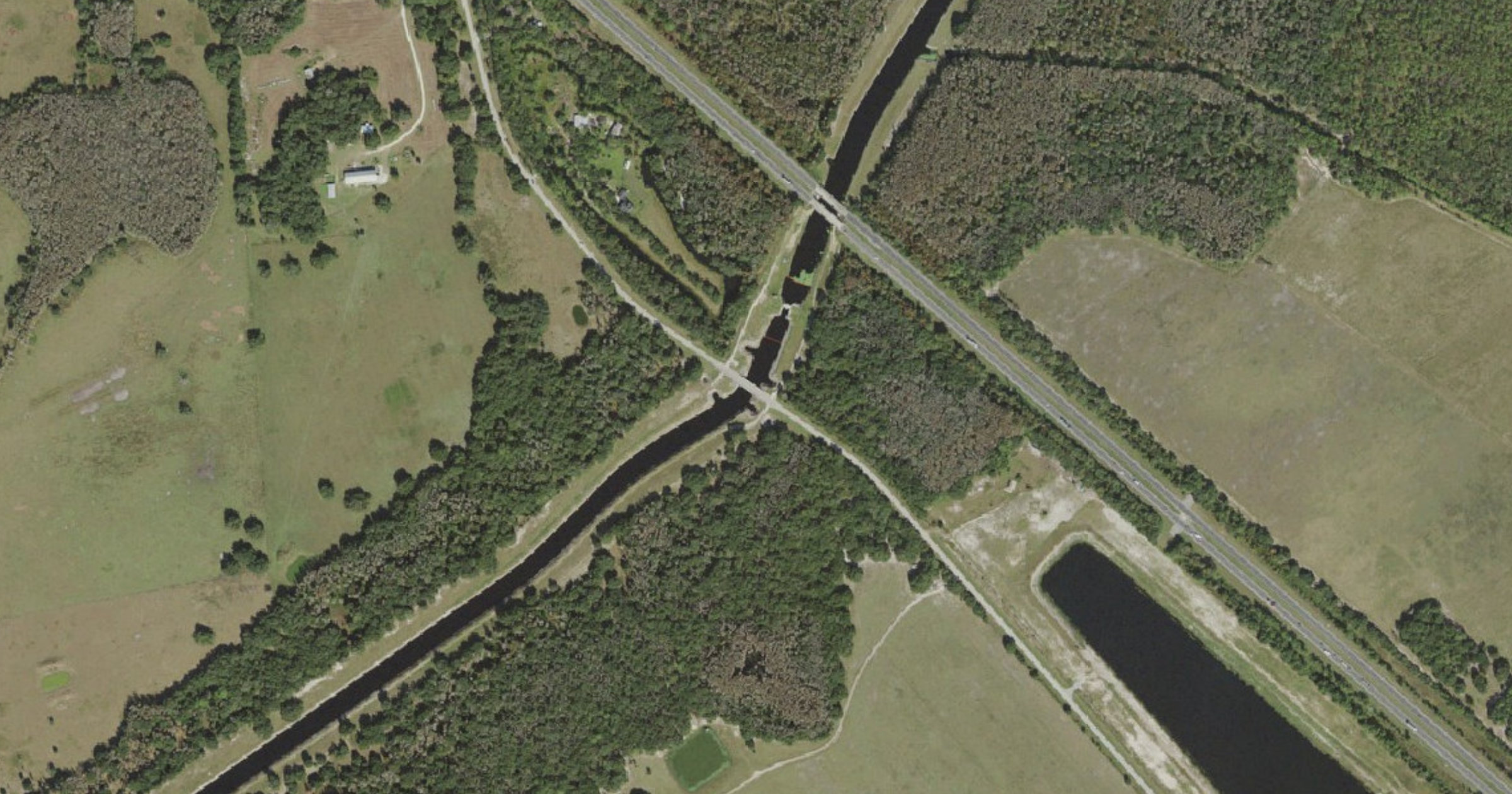 Aerial view of the Canoe Creek Road Hyperscale Data Center site in Osceola County, FL
