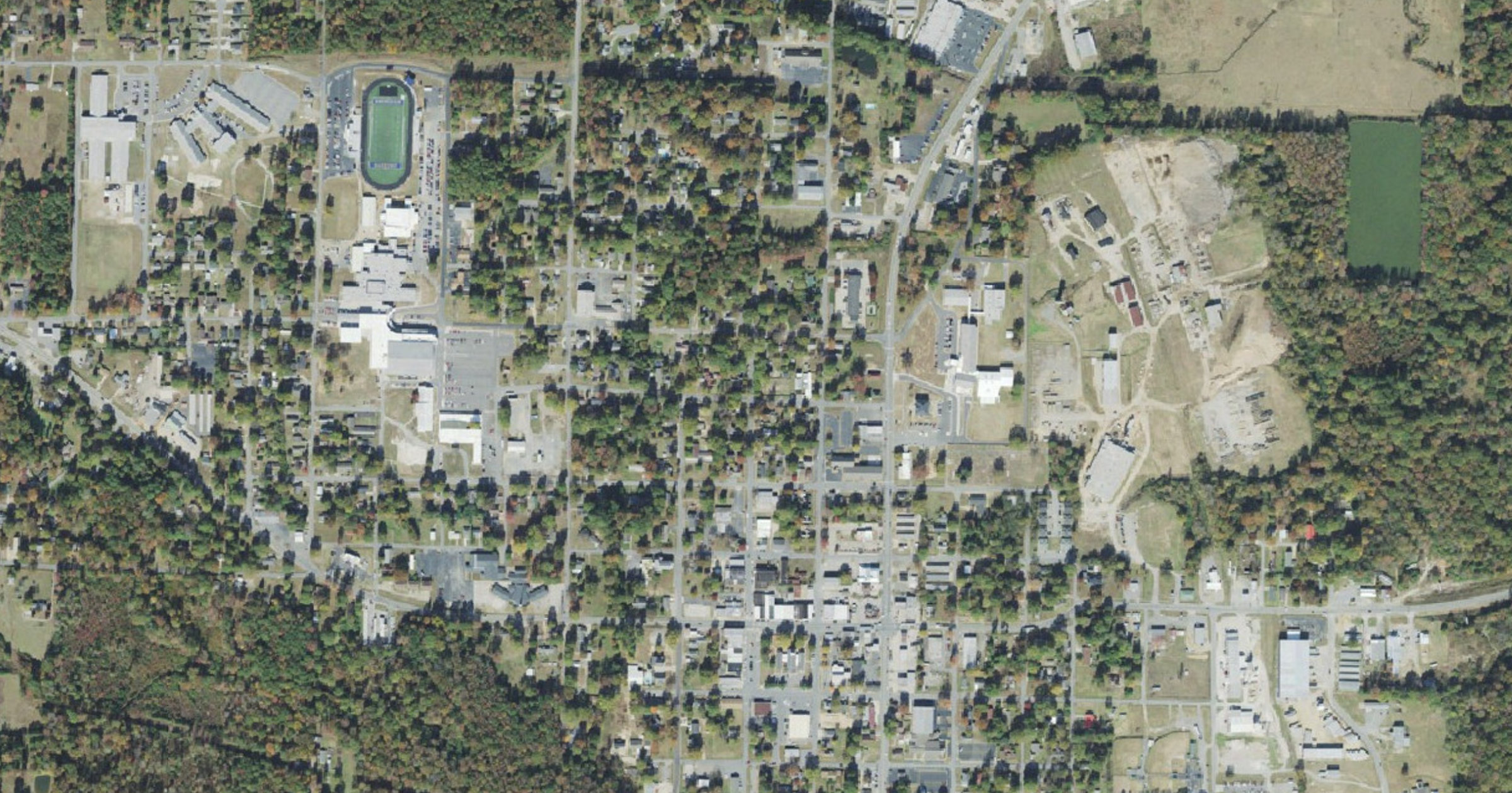 Aerial view of the Sheridan Data Center (Clean Cloud Energy) site in Sheridan, AR