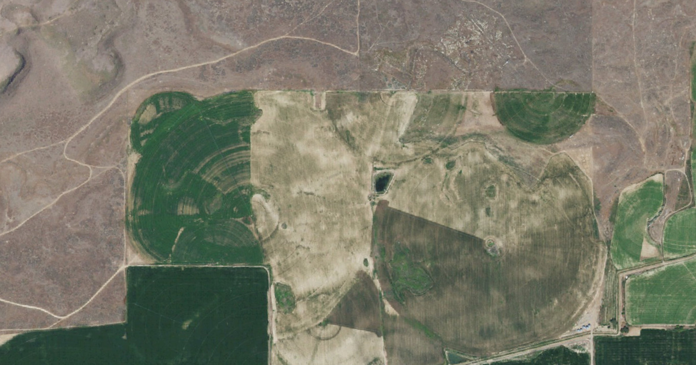 Aerial view of the Copia Snake River Energy Data Center (BLM land) site in Jerome County, ID