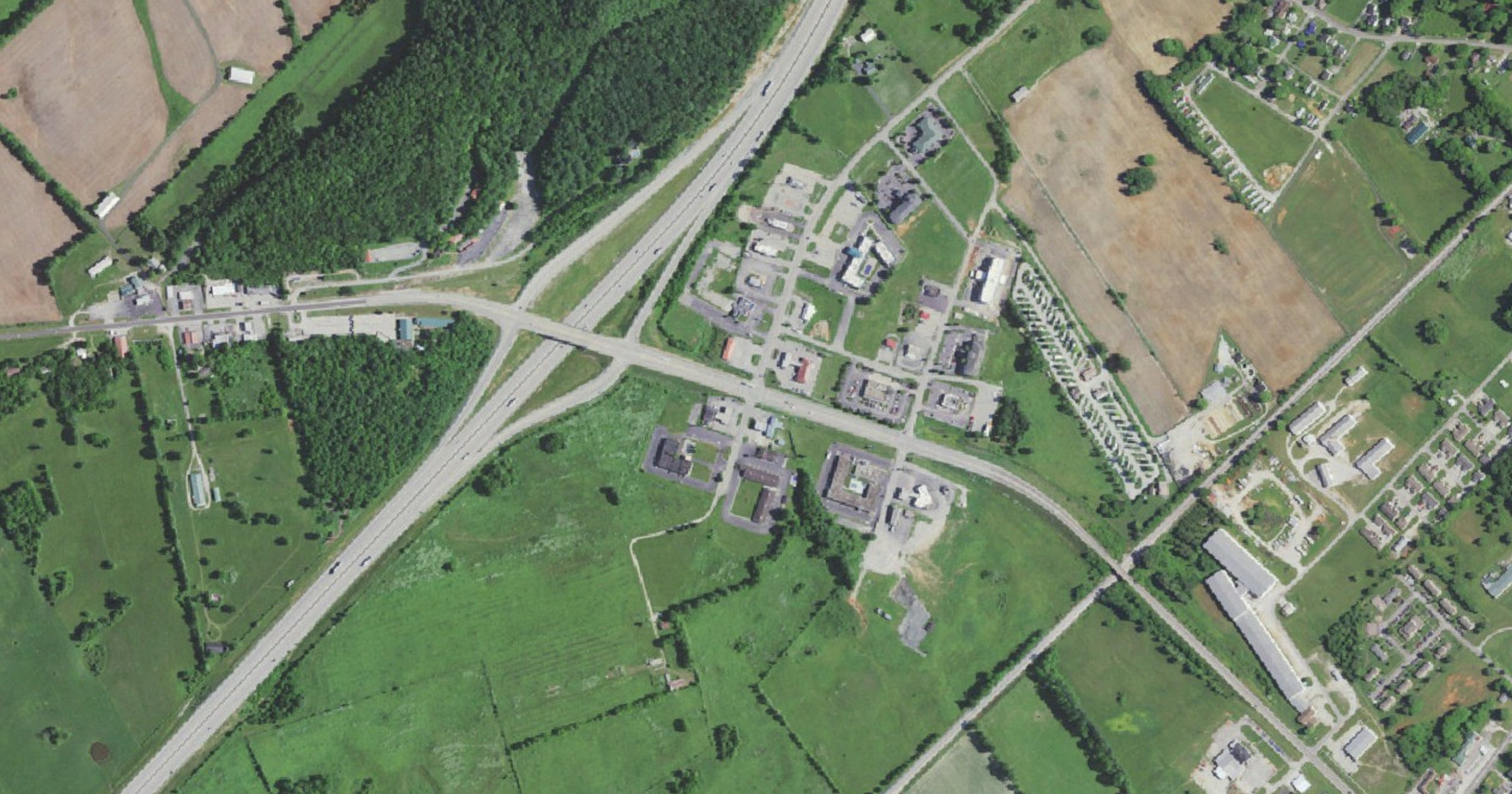 Aerial view of the Data center near Mammoth Cave National Park site in Edmonson County, KY