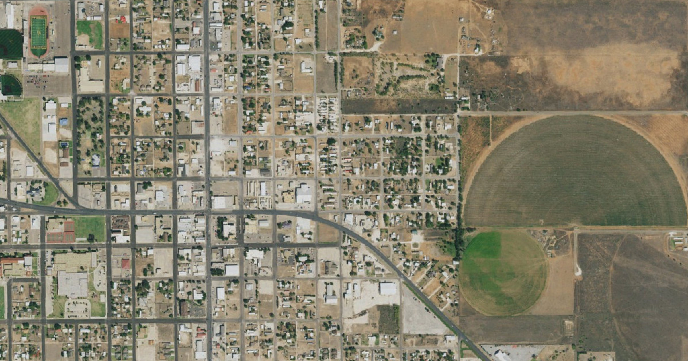 Aerial view of the Falcon Point Digital data center (Energy Arc Texas) site in Seminole, TX