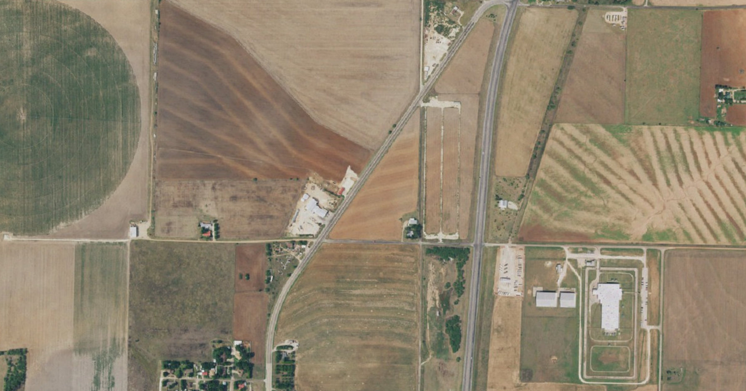 Aerial view of the Haskell County Ranger data center campus site in Haskell County, TX