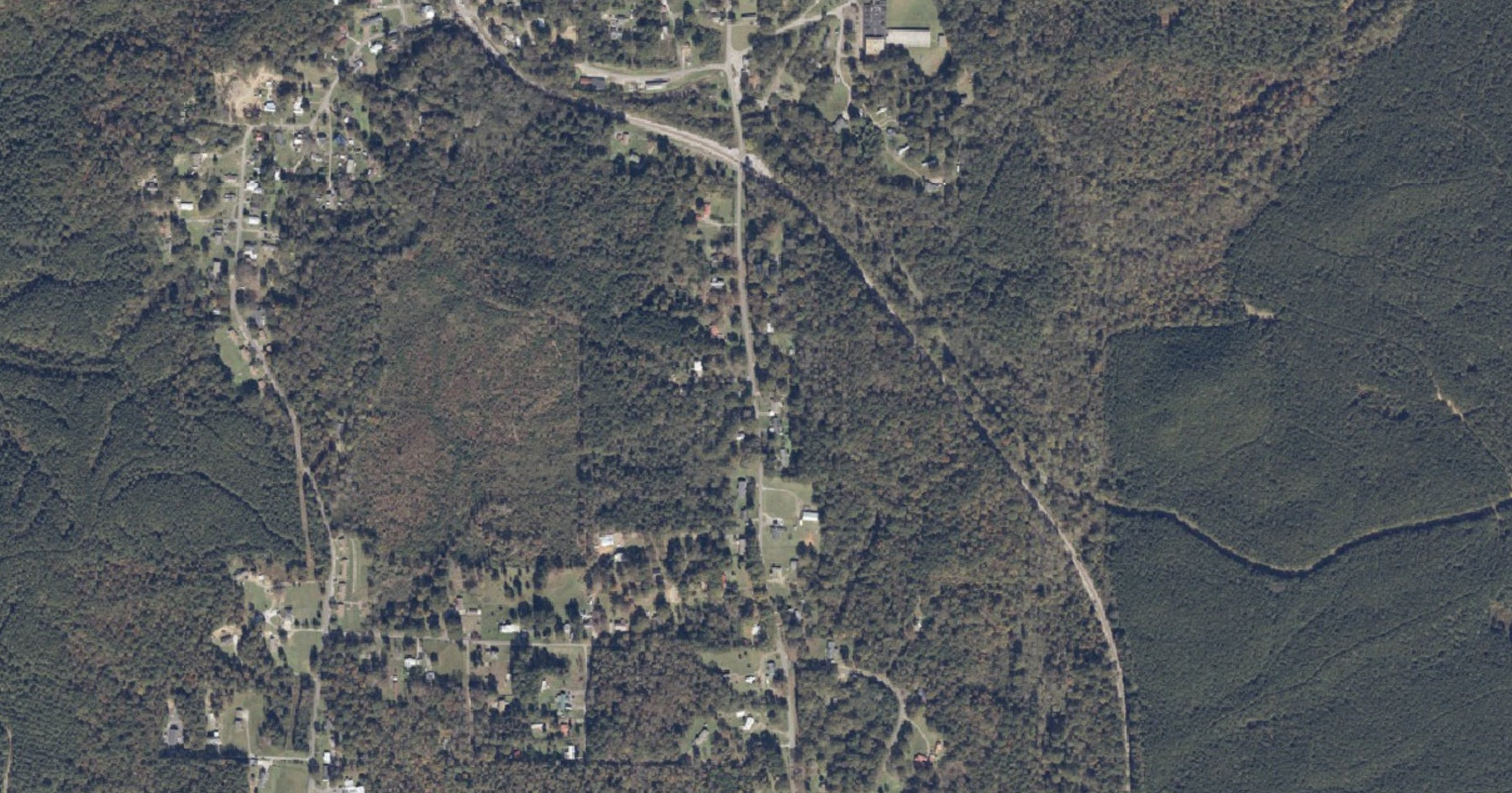 Aerial view of the Heritage Industrial Park data center (Walker County) site in Quinton (Walker County), AL