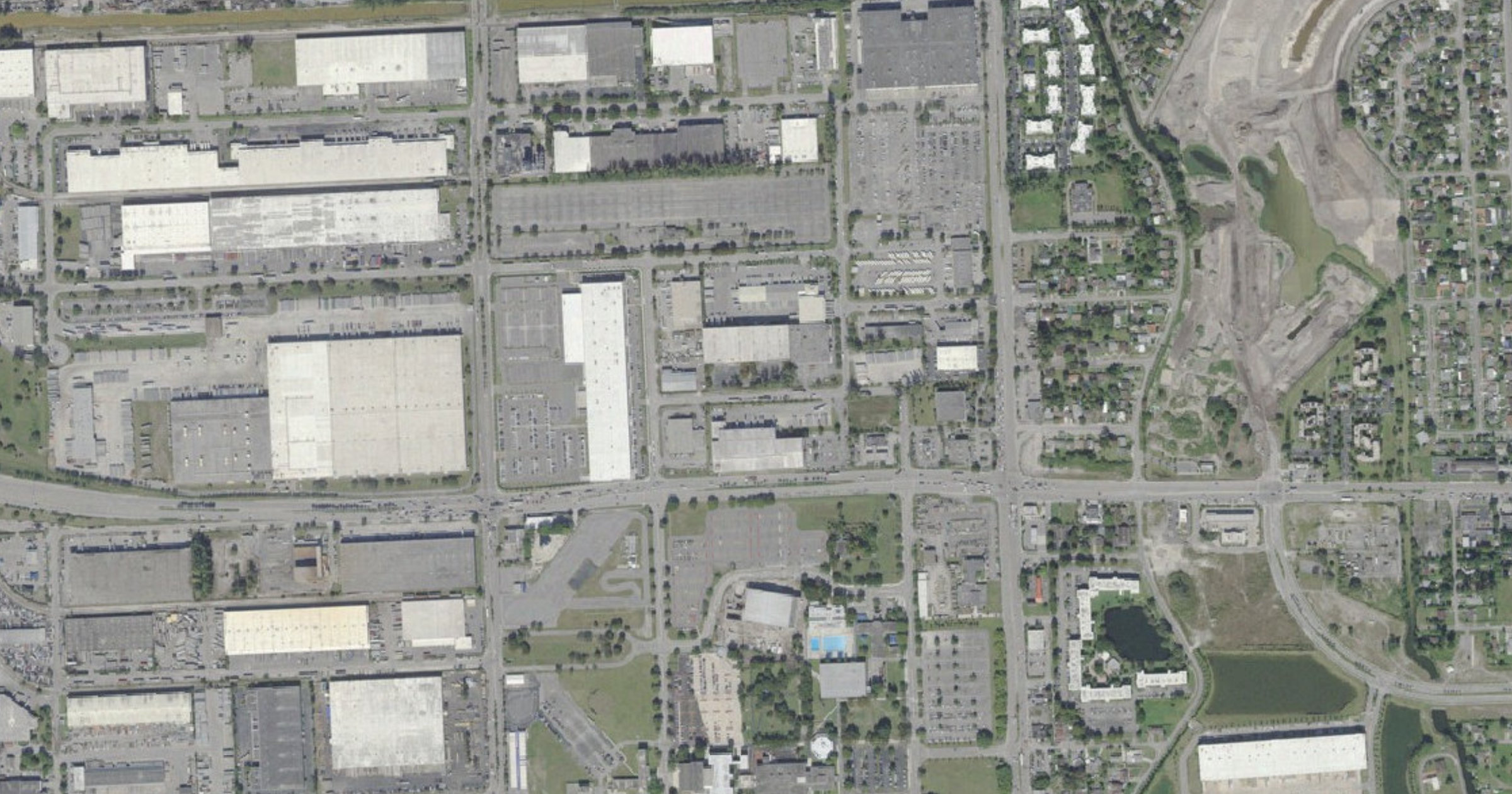 Aerial view of the Iron Mountain Miami Data Center site in Miami, FL