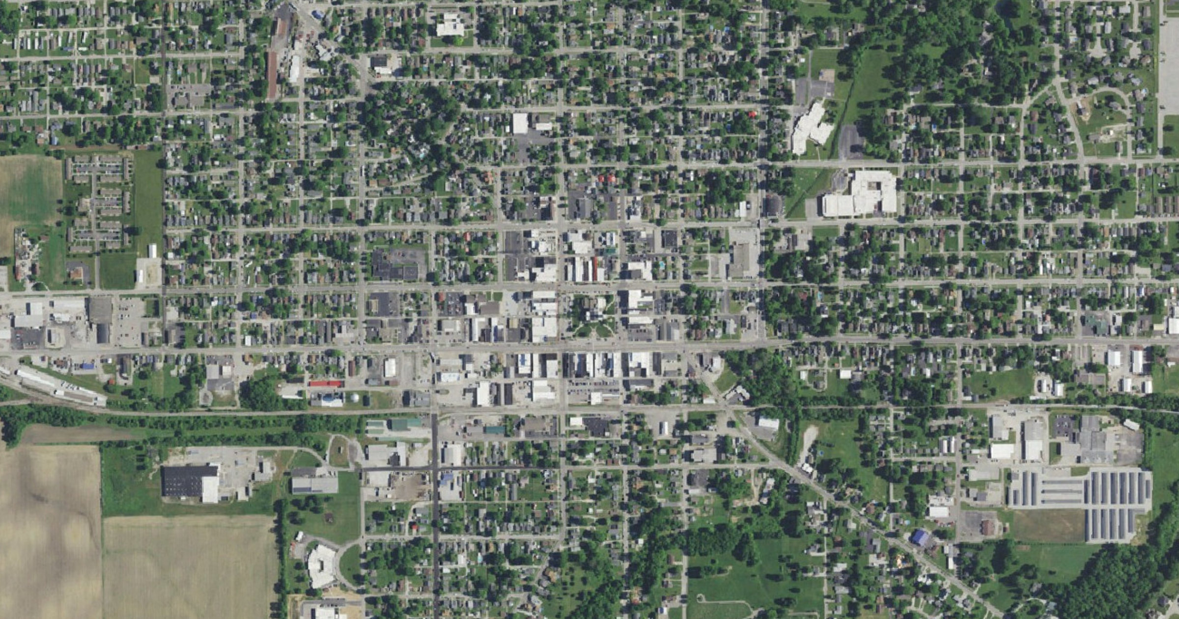 Aerial view of the Jumping Bison Data Center Campus site in Greensburg, IN