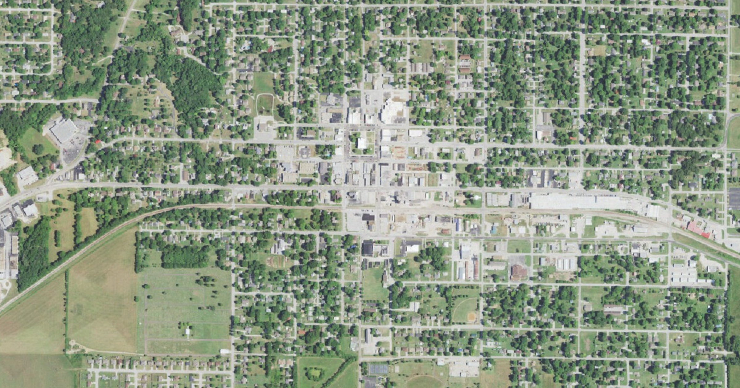 Aerial view of the Lumon Solutions Marshfield Data Center site in Marshfield, MO