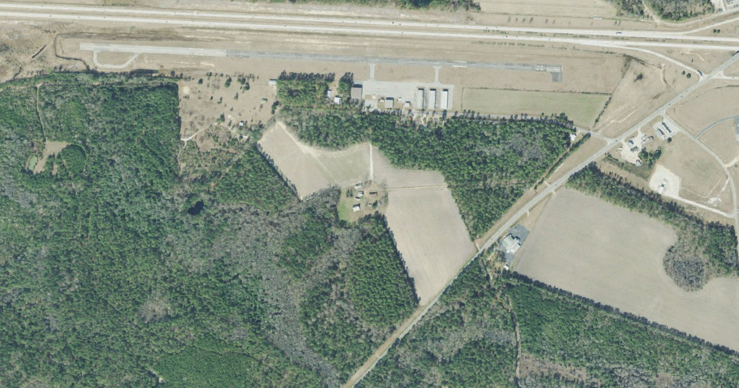 Aerial view of the Metter-Candler Airport data center campus site in Metter, GA