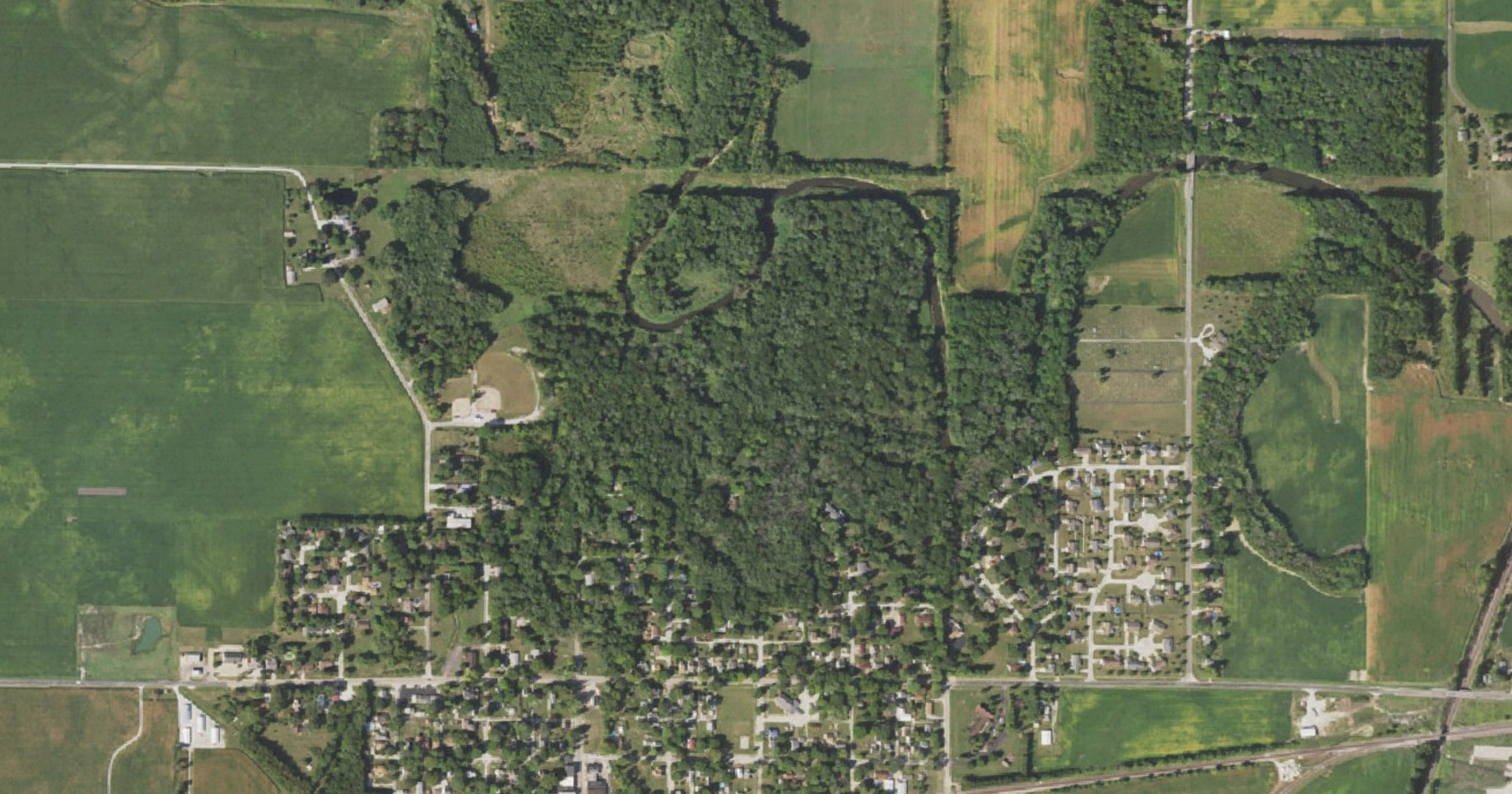 Aerial view of the Nodiac data center inquiry near Sidney site in Sidney, IL