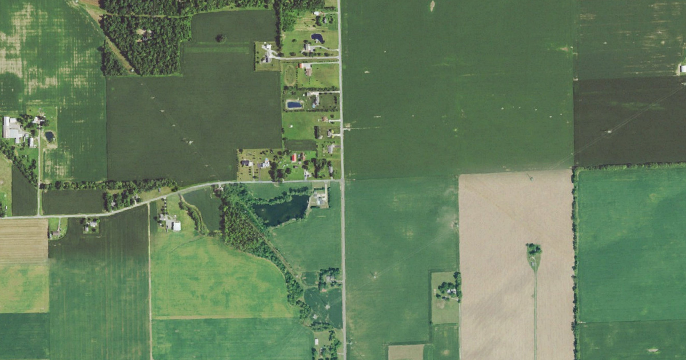 Aerial view of the North Cole Street data center campus (American Township) site in Lima, OH