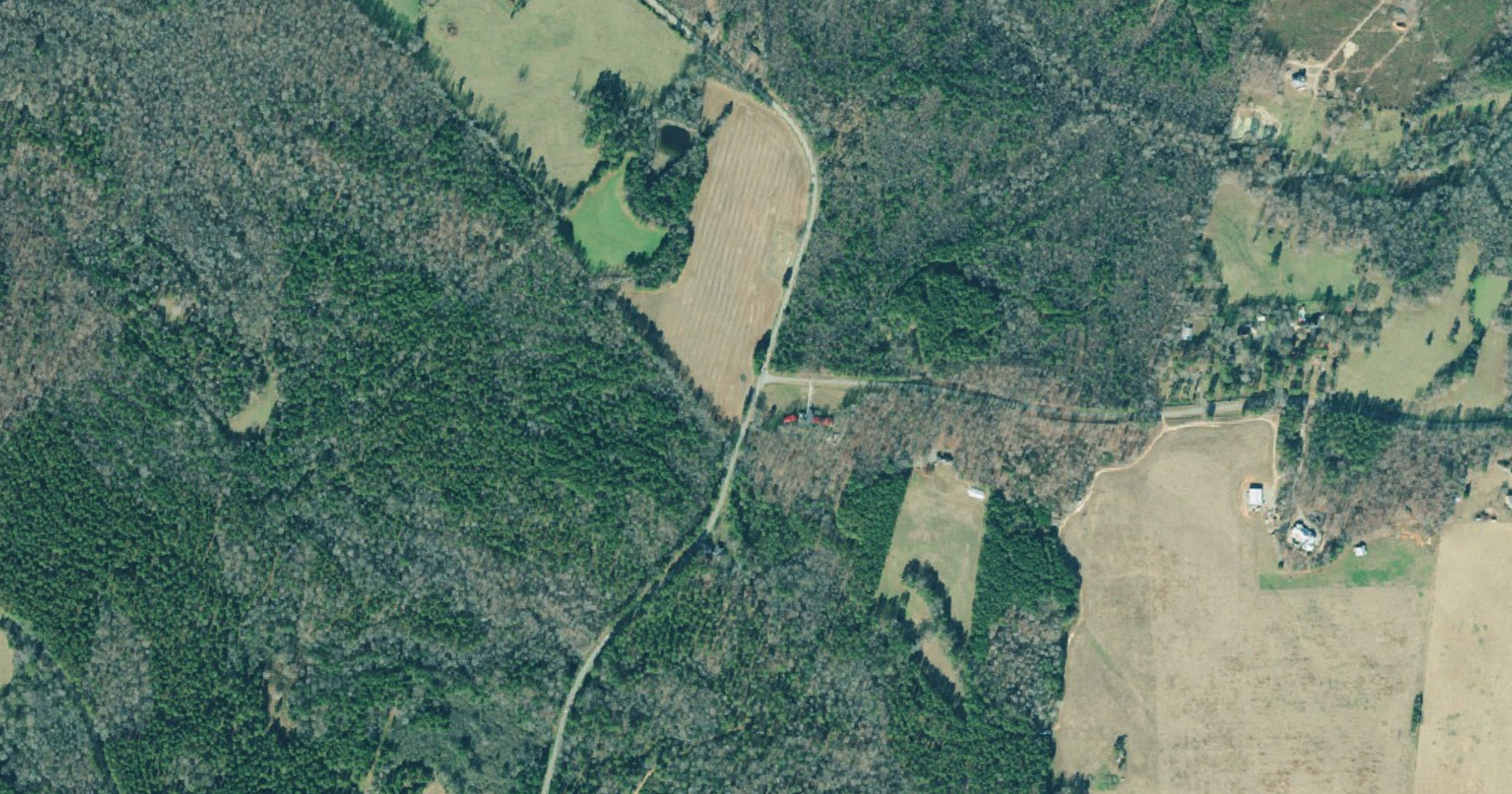 Aerial view of the Old Elberton Road industrial tract (data center rezoning denied, still marketed) site in Athens, GA