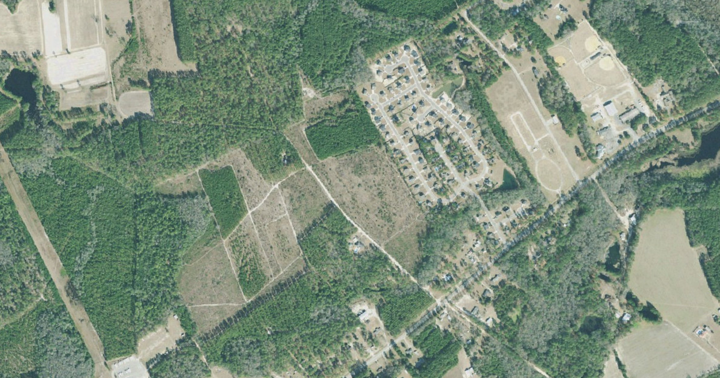 Aerial view of the OpenAI data center in Effingham site in Effingham County, GA