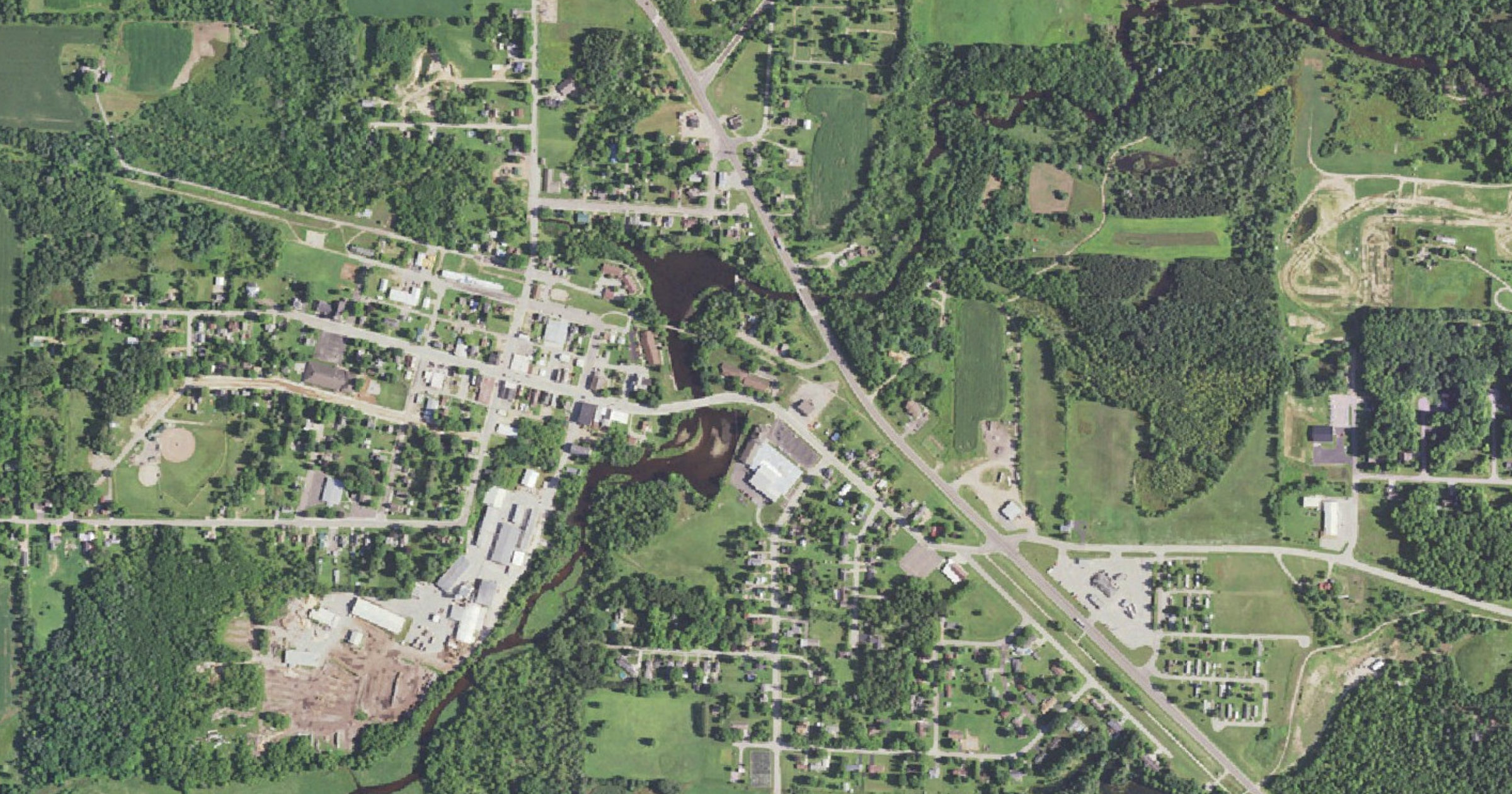 Aerial view of the OSG data center in Tigerton site in Tigerton, WI