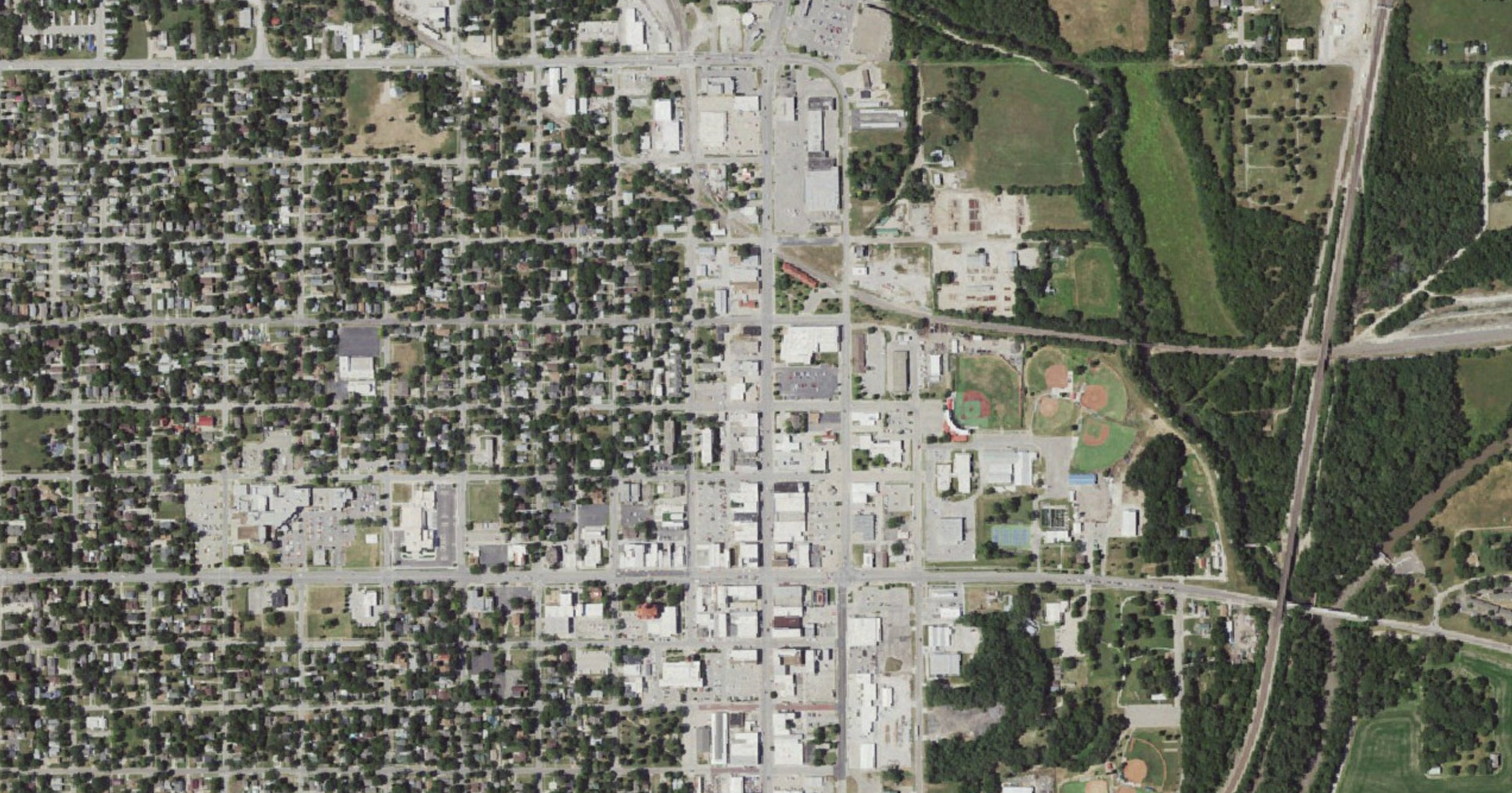 Aerial view of the Proposed 1 GW hyperscale data center in Butler County site in El Dorado, KS