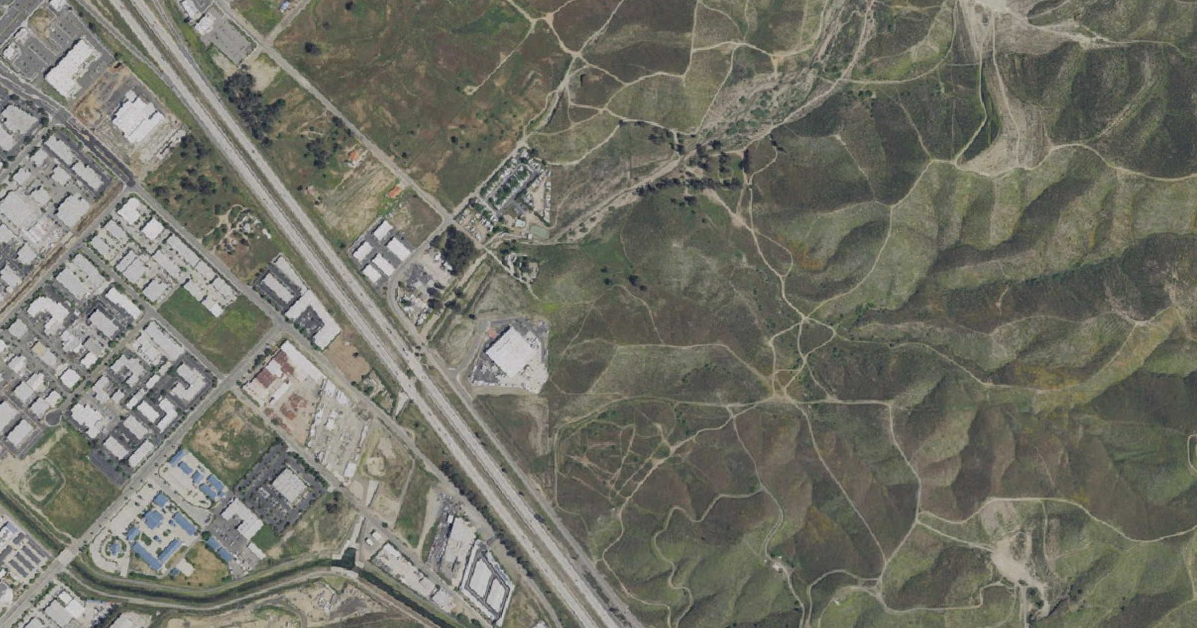 Aerial view of the Proposed data center in Lake Elsinore site in Lake Elsinore, CA
