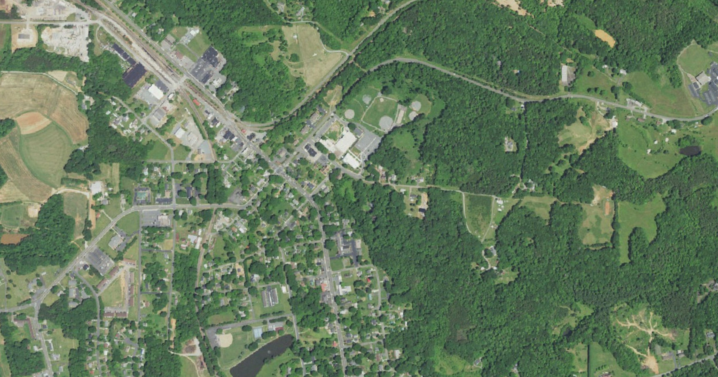 Aerial view of the Proposed data center in Rural Hall site in Rural Hall, NC