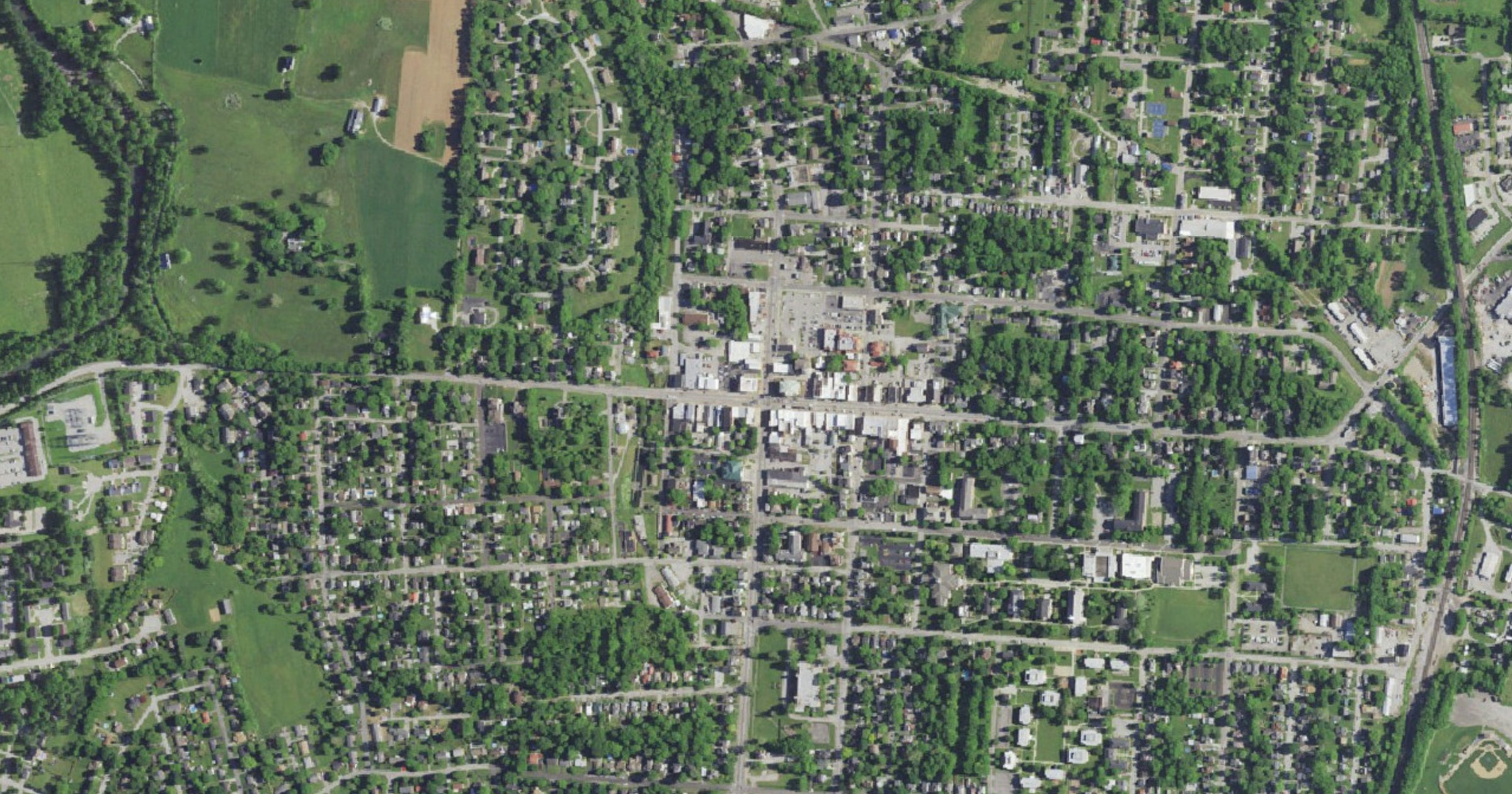 Aerial view of the Proposed hyperscale data center in Scott County site in Georgetown, KY