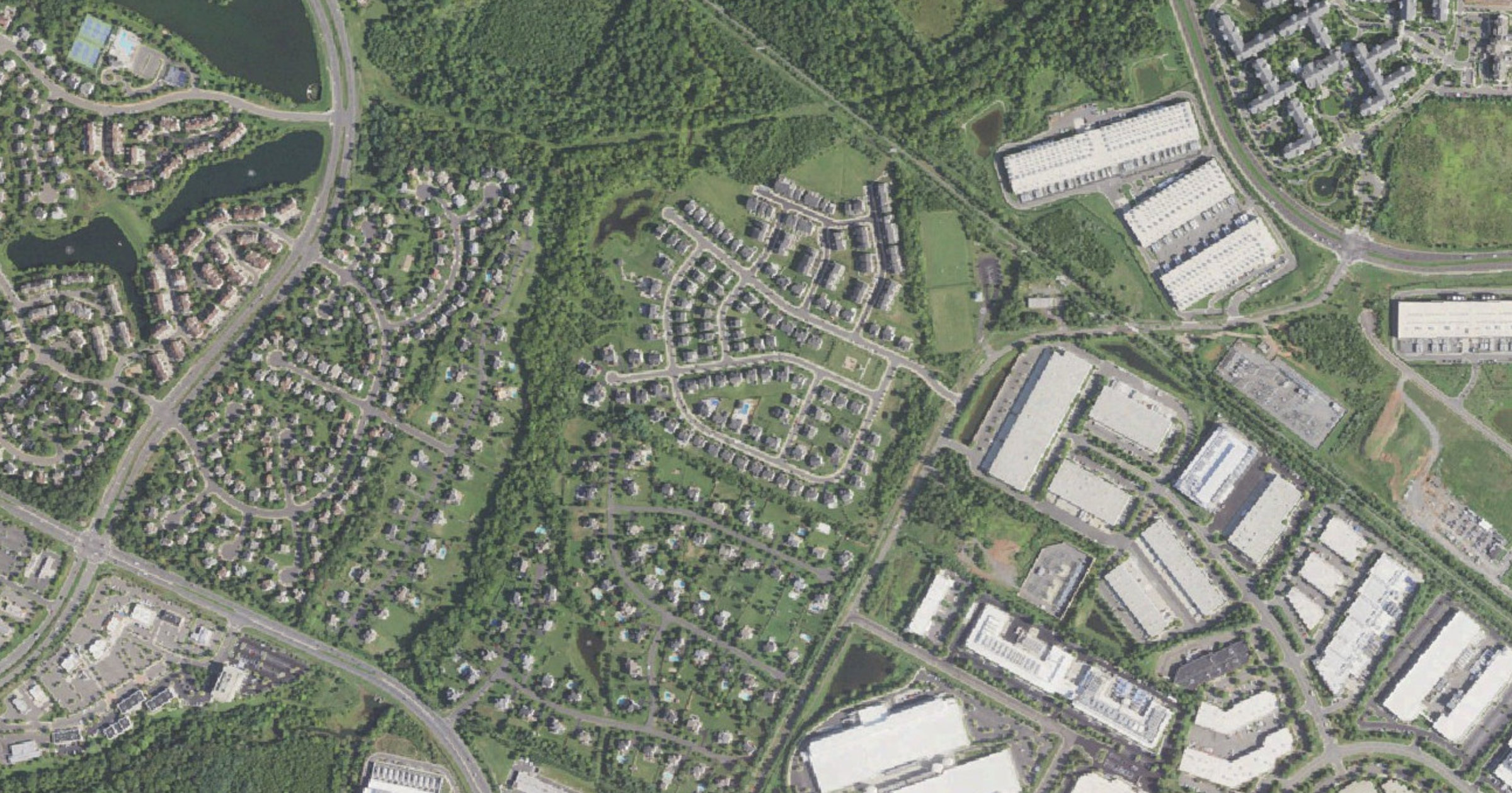 Aerial view of the Regency DC Campus (Waxpool Rd & Ashburn Village Blvd) site in Ashburn, VA