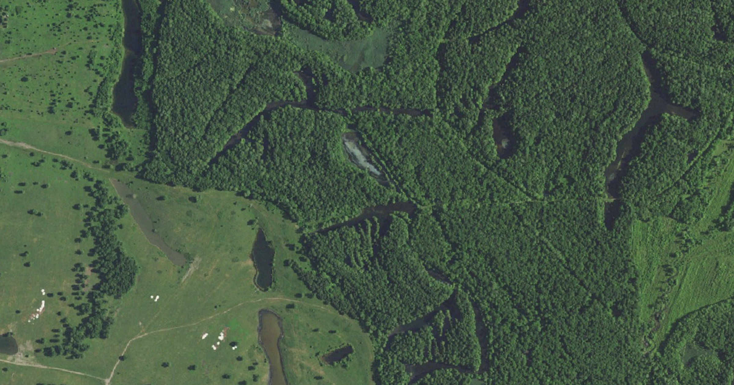 Aerial view of the Unnamed Warrick County data center prospect site in Warrick County, IN